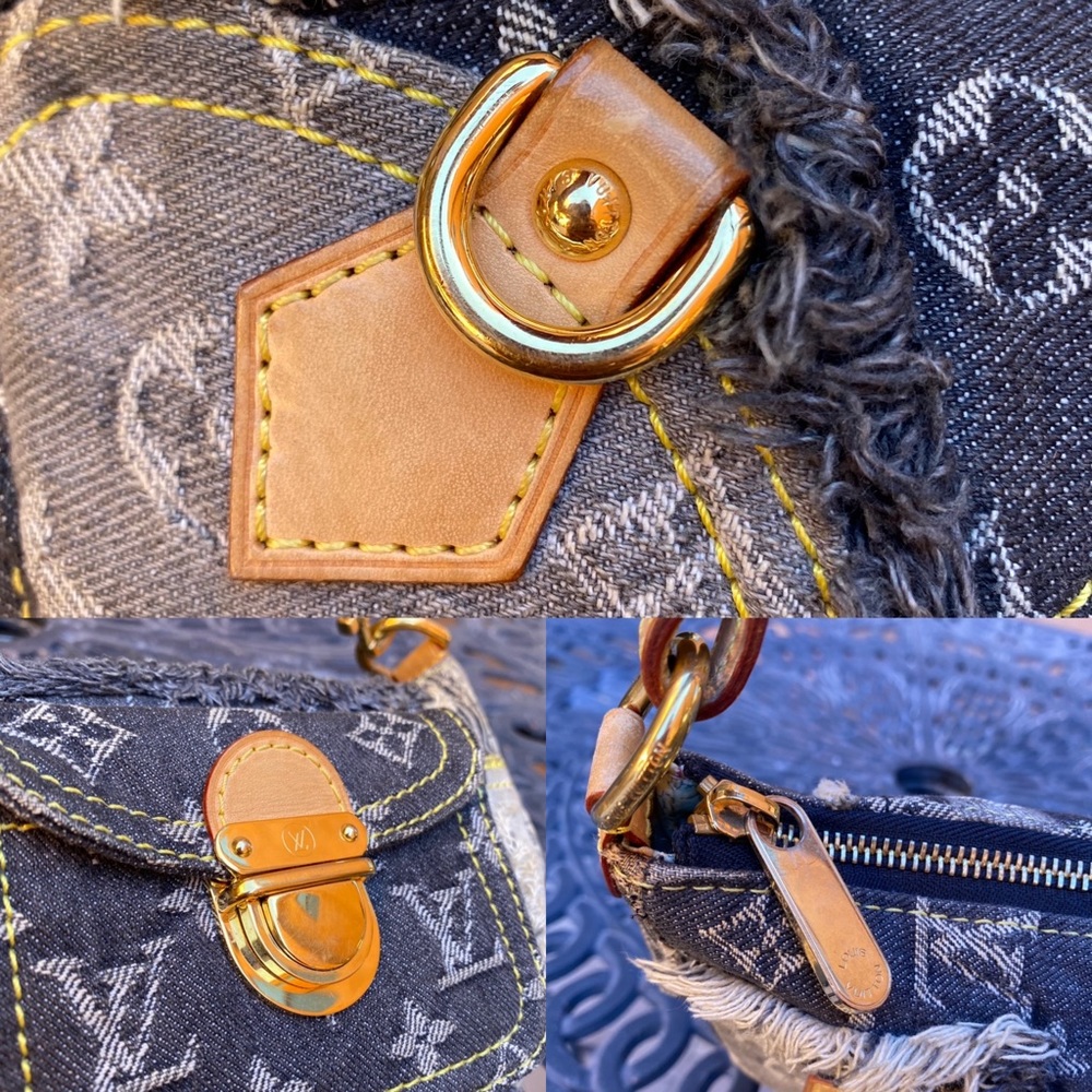 SOLD Louis Vuitton Denim Patchwork Pouchy Shoulder Bag - Picture 11 of 15